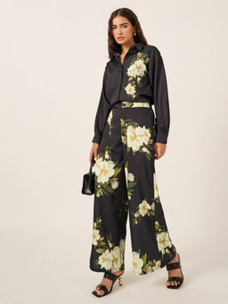 Styli - Women Black Floral Printed Co-Ord Set