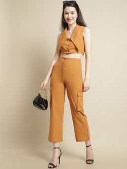 BLANC9 - Women Mustard Solid Co-Ord Set