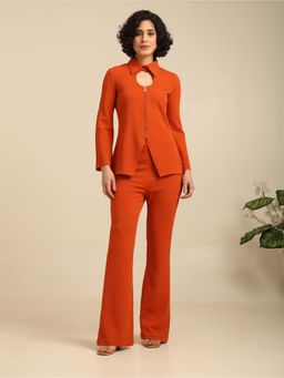 BLANC9 - Women Orange Sassy Co-Ord Set