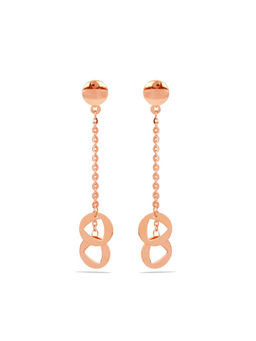 Candere by Kalyan Jewellers - 18K Rose Gold Lightweight Dangle Earring