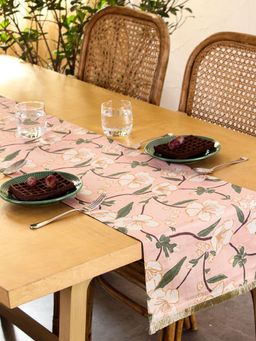 House This - Badamwari Table Runner Pink