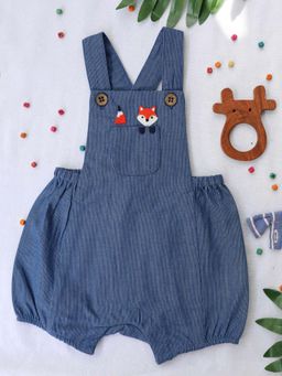 Yellow Rabbit - Who Let The Fox Out Peekaboo Overalls Romper