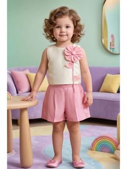 Lagorii - Cream and Pink Floral Co-Ord Set
