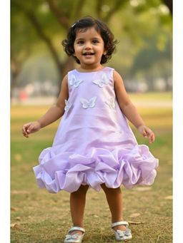 Lagorii - Lavender Party Wear Dress with 3D Butterfly Appliques