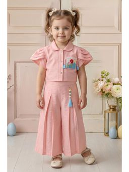 Lagorii - Peach Pleated Co-Ord Set