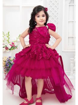 Lagorii - Rani Pink High-Low Party Dress with Ruffles For Girls