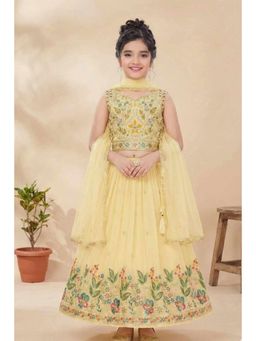 Lagorii - Cream Multi-Color Embroidered Lehenga Choli For Girls