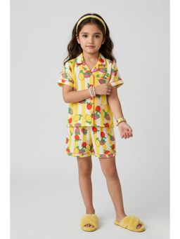 TINY GIRL - Girls Fruit Printed Night Suit Set