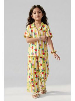 TINY GIRL - Fruit Print Night Suit Set
