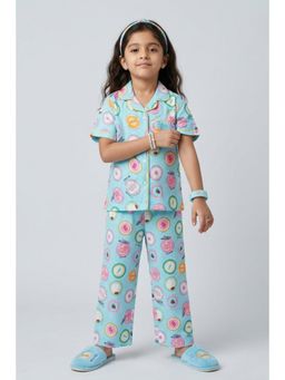 TINY GIRL - Donut Print Night Suit Co-Ord Set