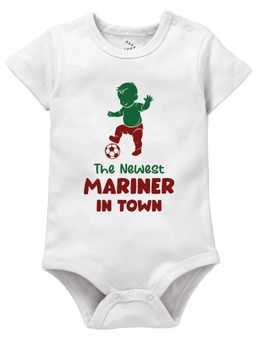 Zeezeezoo - The Newest Mariner In Town Printed Cotton Onesie