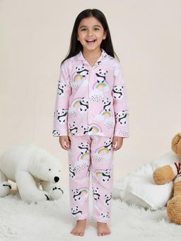 Polka Tots - Cotton Full Sleeve Panda Print Night Suit