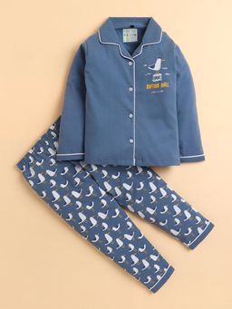 Polka Tots - Cotton Full Sleeve Bird Print Night Suit