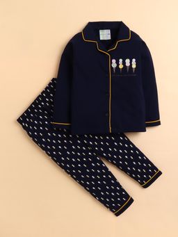 Polka Tots - Cotton Full Sleeve Ice Cream Print Night Suit