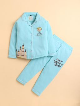 Polka Tots - Cotton Full Sleeve Prince Print Night Suit