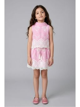 TINY GIRL - Girls Floral Embroidered Co-Ord Set
