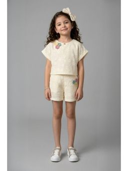 TINY GIRL - Girls Floral Embroidered Co-Ord Set