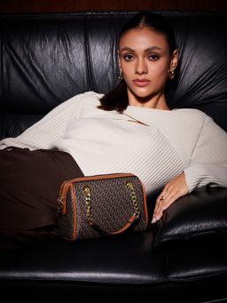 Kazo - Brown Signature Handbag (M)