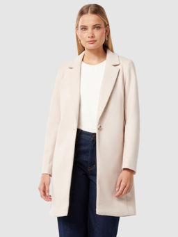Forever New - Cream Anna Single Breasted Coat