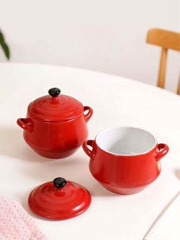 Nestasia - Amara Ceramic Ramen Soup Bowl Red 450ml