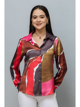 PURYS - Multi-Color Printed Satin Shirt