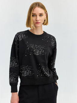 Cover Story - Black Relaxed Sweatshirt