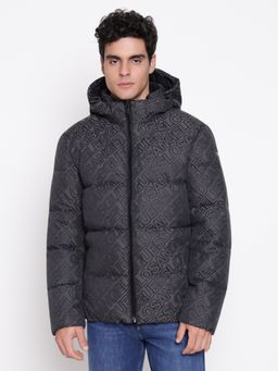 Guess - Men Logo Typography Printed Hooded Puffer Jacket