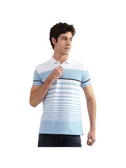 United Colors of Benetton - Bennetton Men's Sky Blue Striper Polo