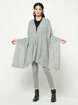 KnitStudio - Vintage Vibes In Light Grey Knitted Stole