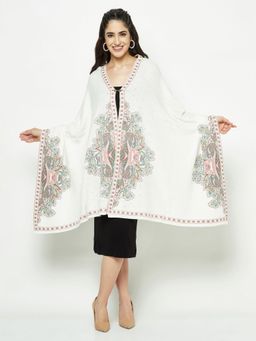 KnitStudio - The Enchanted Garden, Off-White Floral Elegance Stole
