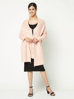 KnitStudio - Luxury Designer Pink Stole, Elegance Redefined