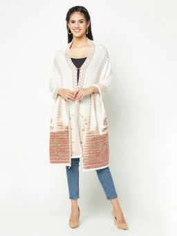 KnitStudio - Edge Design Off White Stole