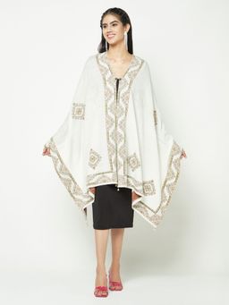 KnitStudio - Edge Design Off White Stole