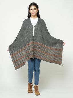 KnitStudio - Edge Design Grey Stole