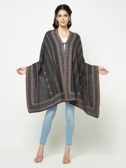 KnitStudio - Wrap Yourself In Artistry With Dark Grey Knitted Stole