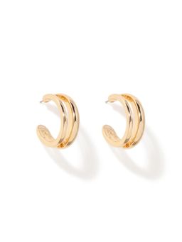 Forever New - Devon Double Gold Hoop Earrings