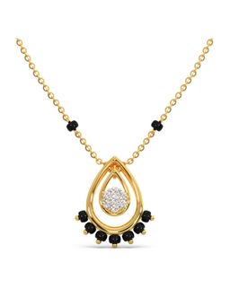 Candere by Kalyan Jewellers - 14K Yellow Gold BIS Hallmark Diamond Ara Mangalsutra Pendant with chain for women (3.15)