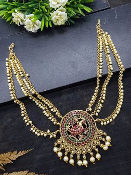 GRIIHAM - Multi-Color Gold Finish Guaranteed Quality Half Hair Pin/Jada