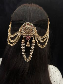 GRIIHAM - Multi-Color Gold Finish Guaranteed Quality Half Hair Pin/Jada