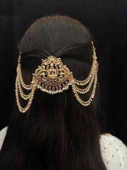 GRIIHAM - Multi-Color Gold Finish Guaranteed Quality Half Hair Pin/Jada