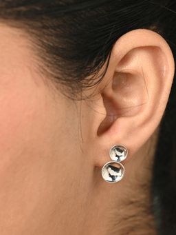 CLARA - 925 Sterling Silver Platinum Plated Anais Earrings for Women