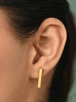 CLARA - 925 Sterling Silver Gold Plated Ines Earrings for Women