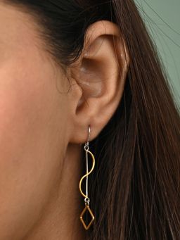 CLARA - Multi-Color 925 Sterling Silver Gold Plated Freya Long Earrings for Women