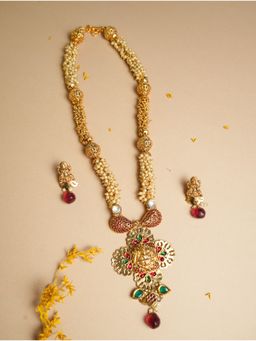 VIRAASI - Multi-Color Gold Plated Jewellery Set