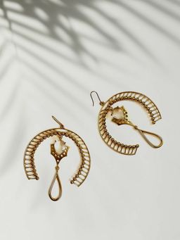 Suhani Pittie - White High Fantasy 22K Gold Plated Earrings