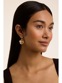 Ted Baker - White Crystal Flower Huggie Earrings