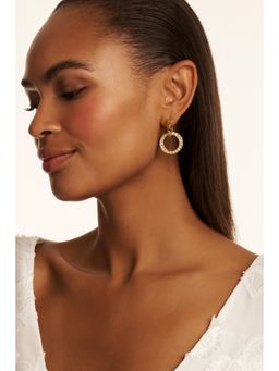 Ted Baker - White Double Link Crystal Drop Earrings
