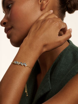 Ted Baker - Blue Crystal Cluster Adjustable Bracelet