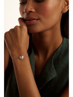 Ted Baker - White Crystal Cluster Heart Adjustable Bracelet