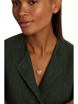 Ted Baker - White Crystal Cluster Heart Locket Pendant Necklace